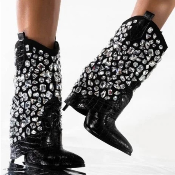 Women rhinestone heels - Picture 1 of 4